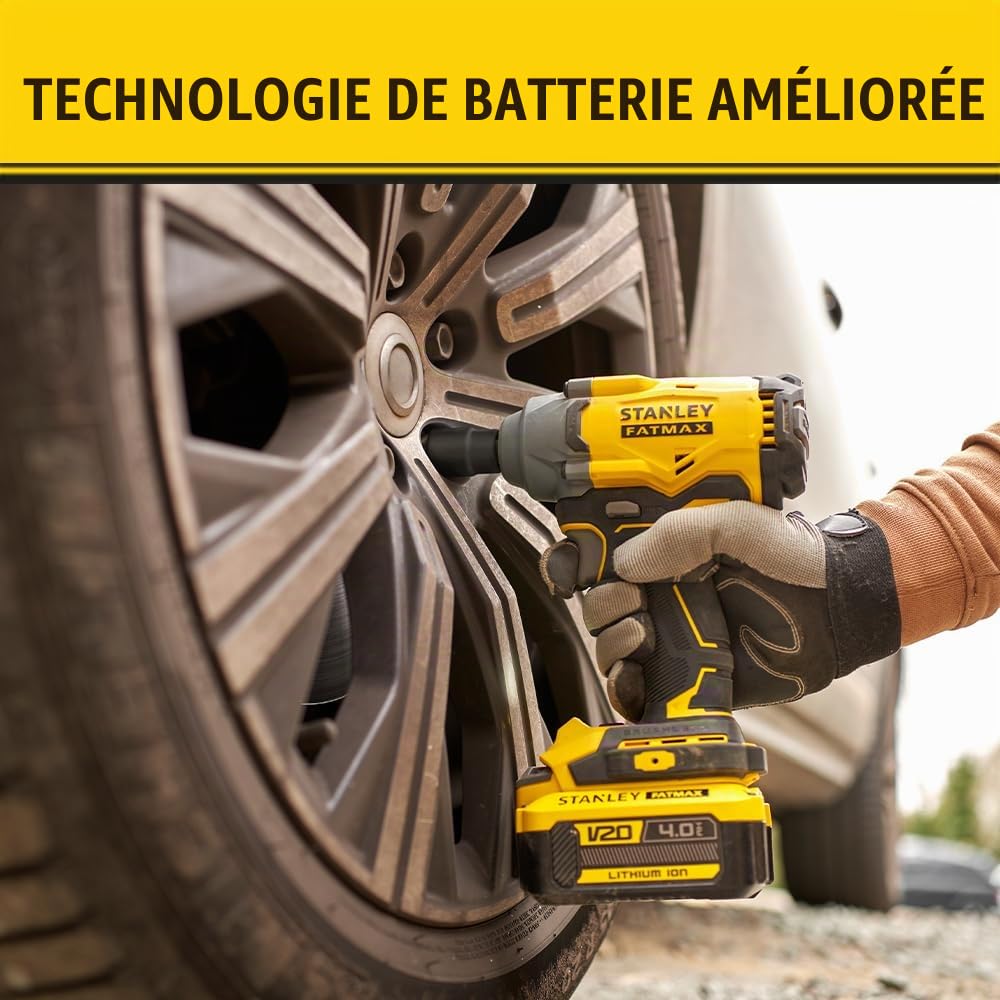 Boulonneuse a chocs - STANLEY FATMAX V20 - SFMCF920B-XJ - 1/2 Brushless 370 Nm - Lithium 18V - Sans Batterie