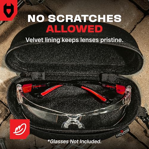 NoCry Glasses Case Hard Shell with Velvet Lining, Reinforced Zipper & Belt Clip — Protective Sunglasses or Eyeglass Case for Sunglass or Safety Glasses, Perfect Storage for Travel — For Men and Women - image 4