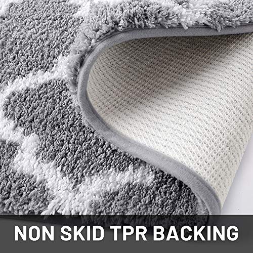 KMAT Kitchen Rugs and Mats [2 PCS] Super Absorbent Microfiber Kitchen Mat Non Slip Machine Washable Runner Carpets for Floor, Kitchen, Bathroom, Sink, Office, Laundry,17.3
