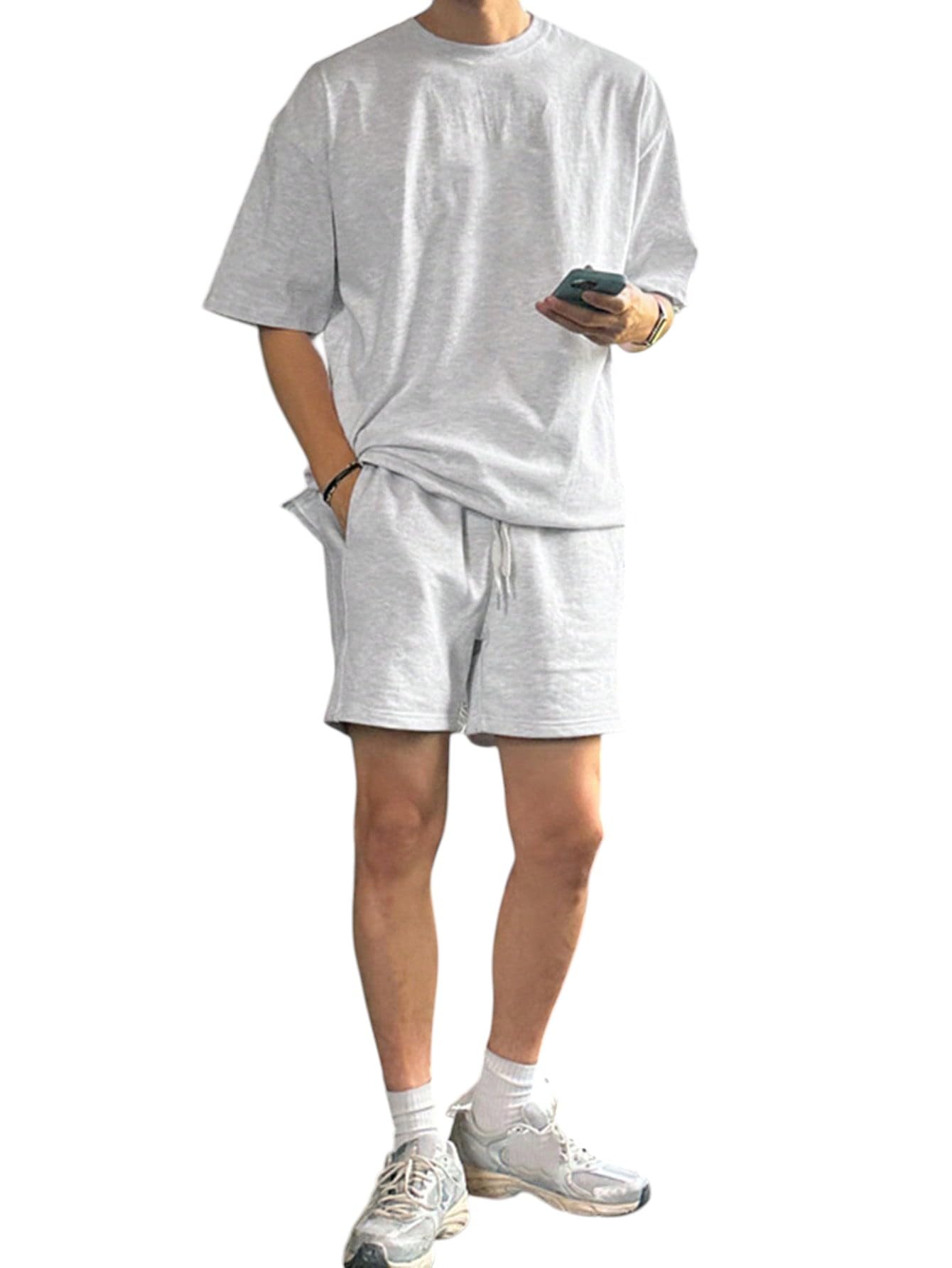 dockstreet Men’s Oversized Co-ord Set Trending casual wear/Comfortable Lounge wear set with oversized T-shirt and Shorts