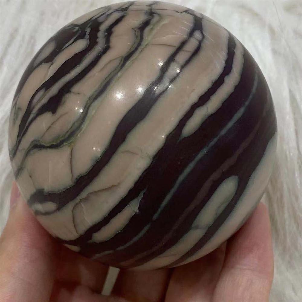 AtkitS Natural Purple Rock Jade Crystal Quartz Ball Energy Aura Healing Room Decoration Gemstone Home Aquarium (Size : 500-550g)