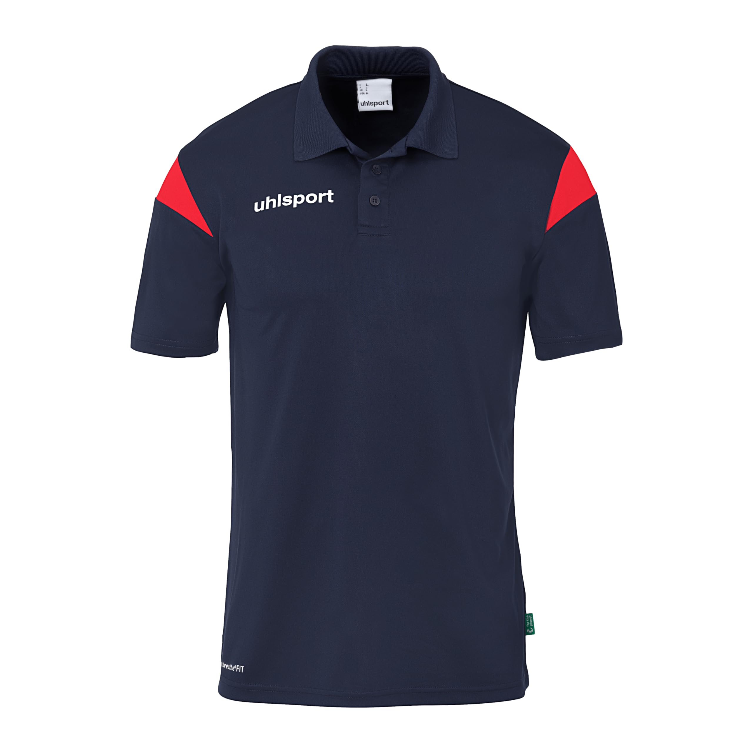 uhlsport Squad 27 Polo Shirt – Polo Shirt Men, Women and Children – T-Shirt with Polo Collar, Navy/red, XXXXL