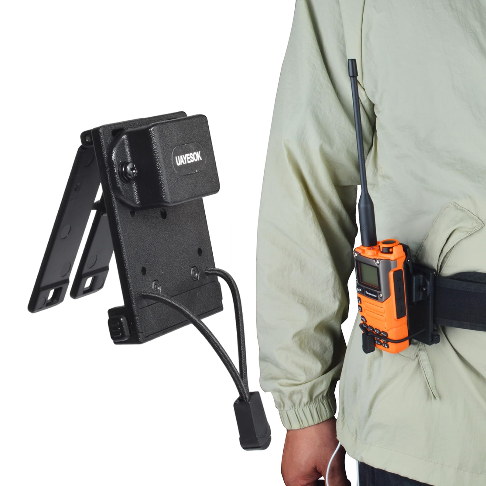 Motorola UAYESOK Supporto per radio MOLLE a sgancio rapido e clip da cintura per walkie talkie