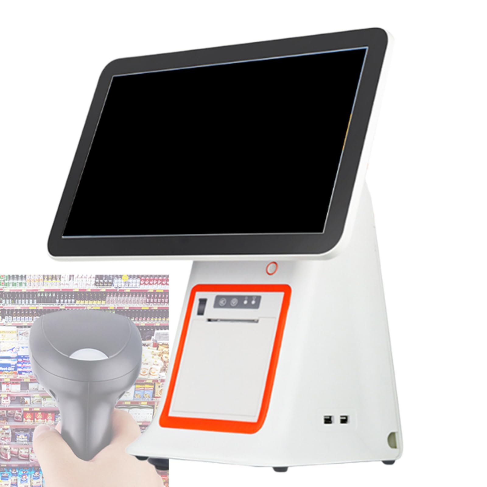 Caja Registradora Inteligente Todo En Uno, Caja Registradora Inteligente De 15,6, Sistema- Tpv Profesional Todo En Uno para PequeñAs Empresas White-a