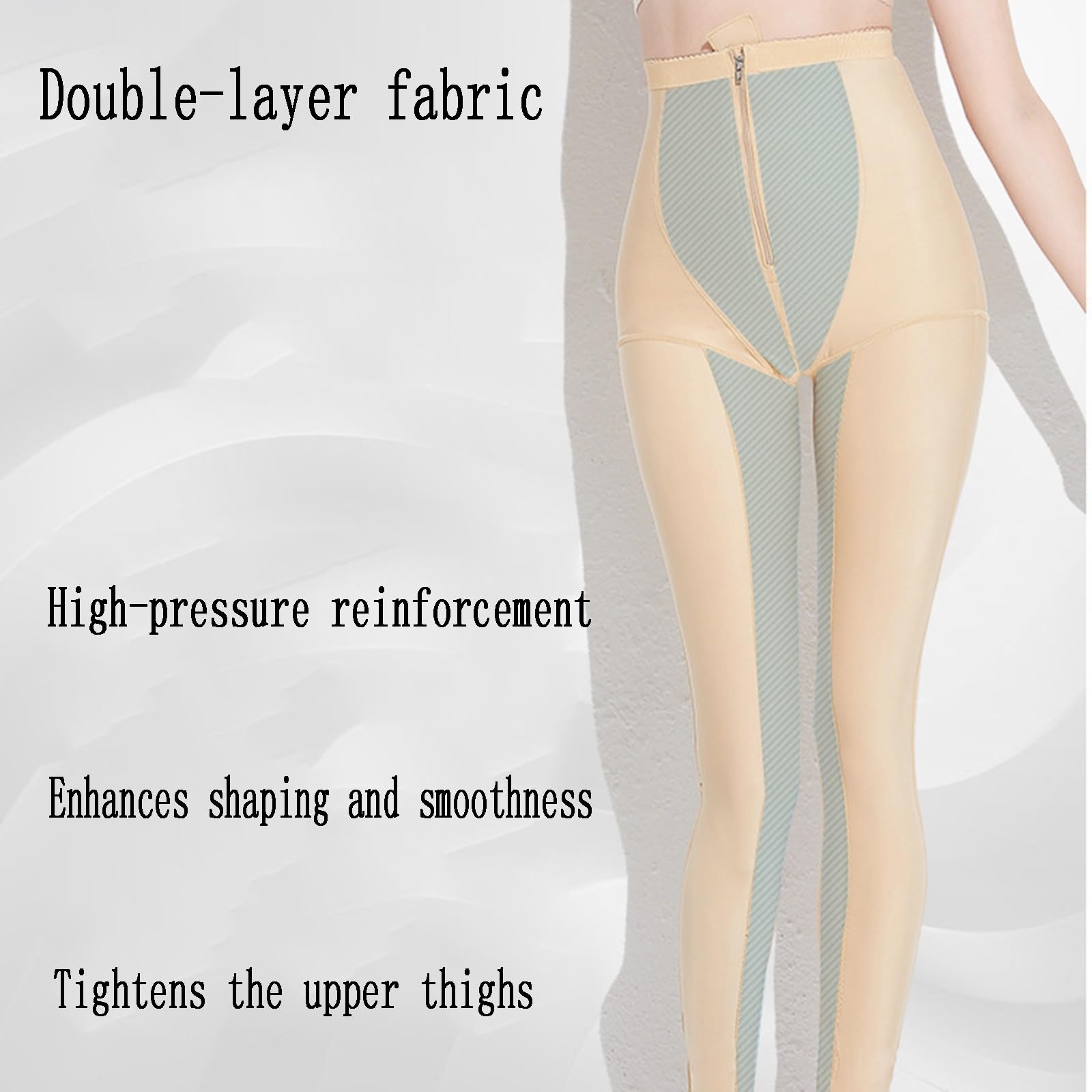 Shapewear Postopératoire, Fermeture à Glissière Abdominale, D'entrejambe De Levage Hanche
