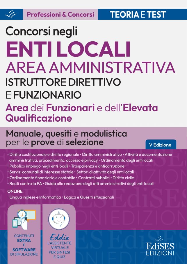 Concorsi per Istruttore direttivo e Funzionario (cat. D) nell'Area amministrativa degli enti locali: Area Funzionari ed elevata qualificazione