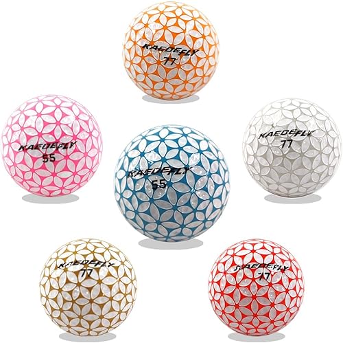 Kaede Fly Pelotas de golf de distancia (media docena) 2 tonos de colores 6 bolas