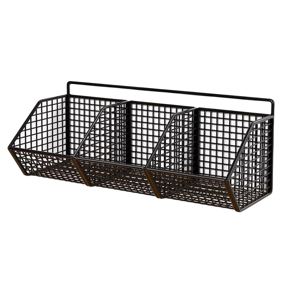 CTRLZS Kitchen Rack Wall Mounted Seasoning Spice Vegetable and Fruit Storage Rack Wall Drain Basket Punch-Free