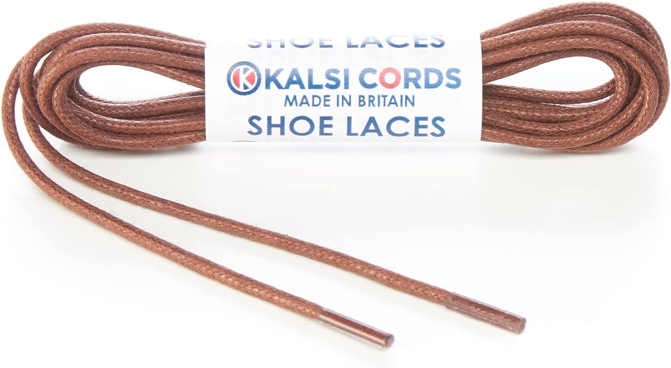 Shoe Laces 2mm Thin Round Waxed Cotton Cord Replacement Shoelaces for Kids & Adults Footwear Brogue Formal Shoes and Boots Premium UK Quality