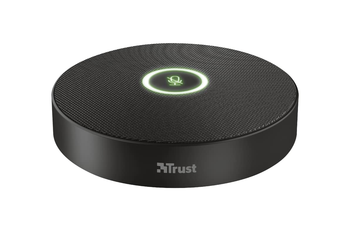 Trust Iris Micrófono de Extensión para Iris Cámara de Videoconferencias 4K UHD, con Capacidad para 8 Personas, Cable de 10 m - Negro