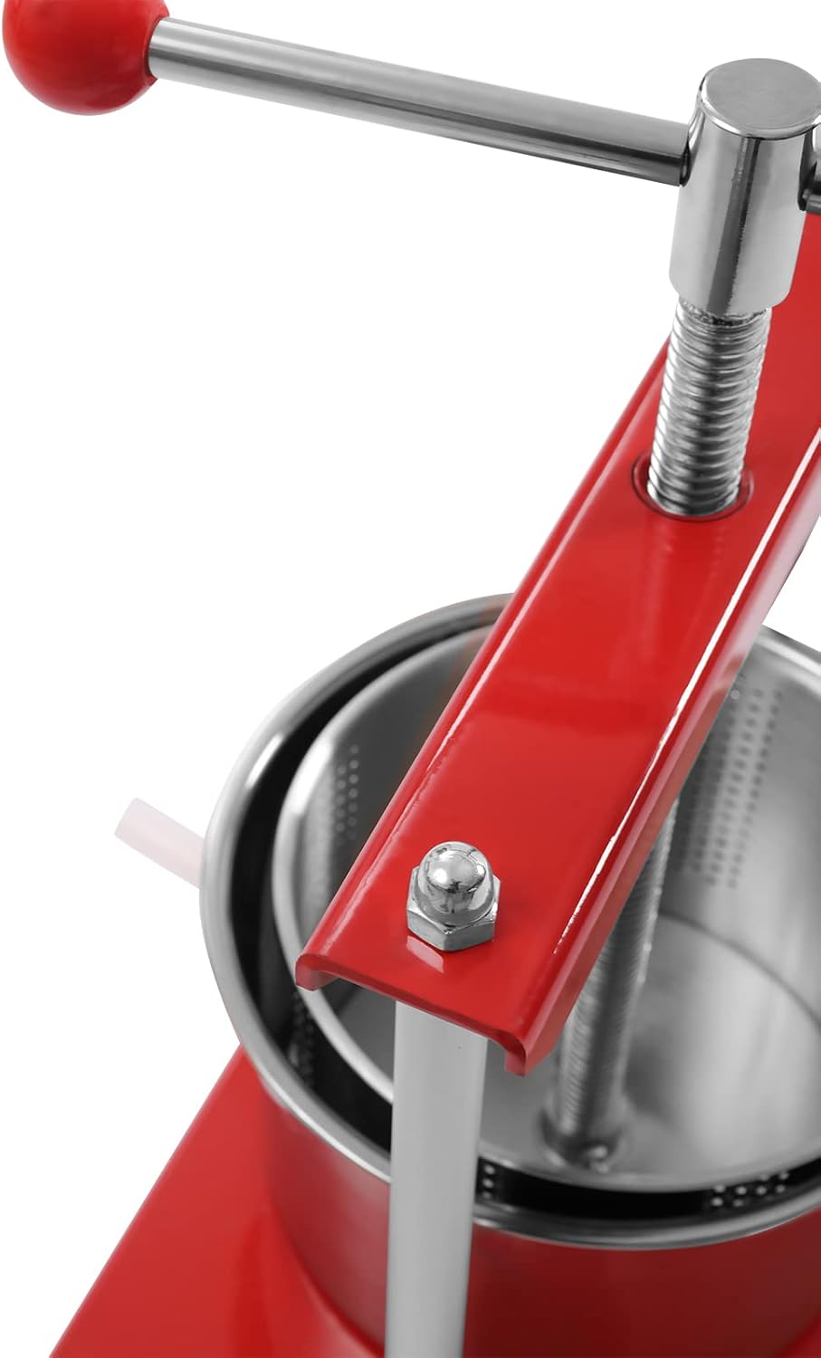Manual Press for Cheese Tincture Herb Fruit Wine Stainless Steel Press Machine with T-Handle for Juice Vegetable (6L/1.6gal)