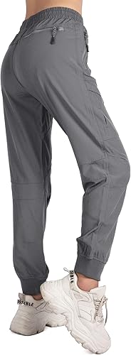 Miniatura 5 de Singbring Pantalones deportivos tipo cargo joggers para senderismo, para mujer, para entrenamiento al aire libre, ligeros, de secado rápido, UPF 50,