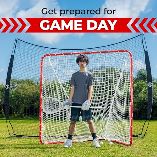Velocity Lacrosse Goal - Portable Steel Frame With Black Net, Perfect For Youth And Adult Training thumb #6
