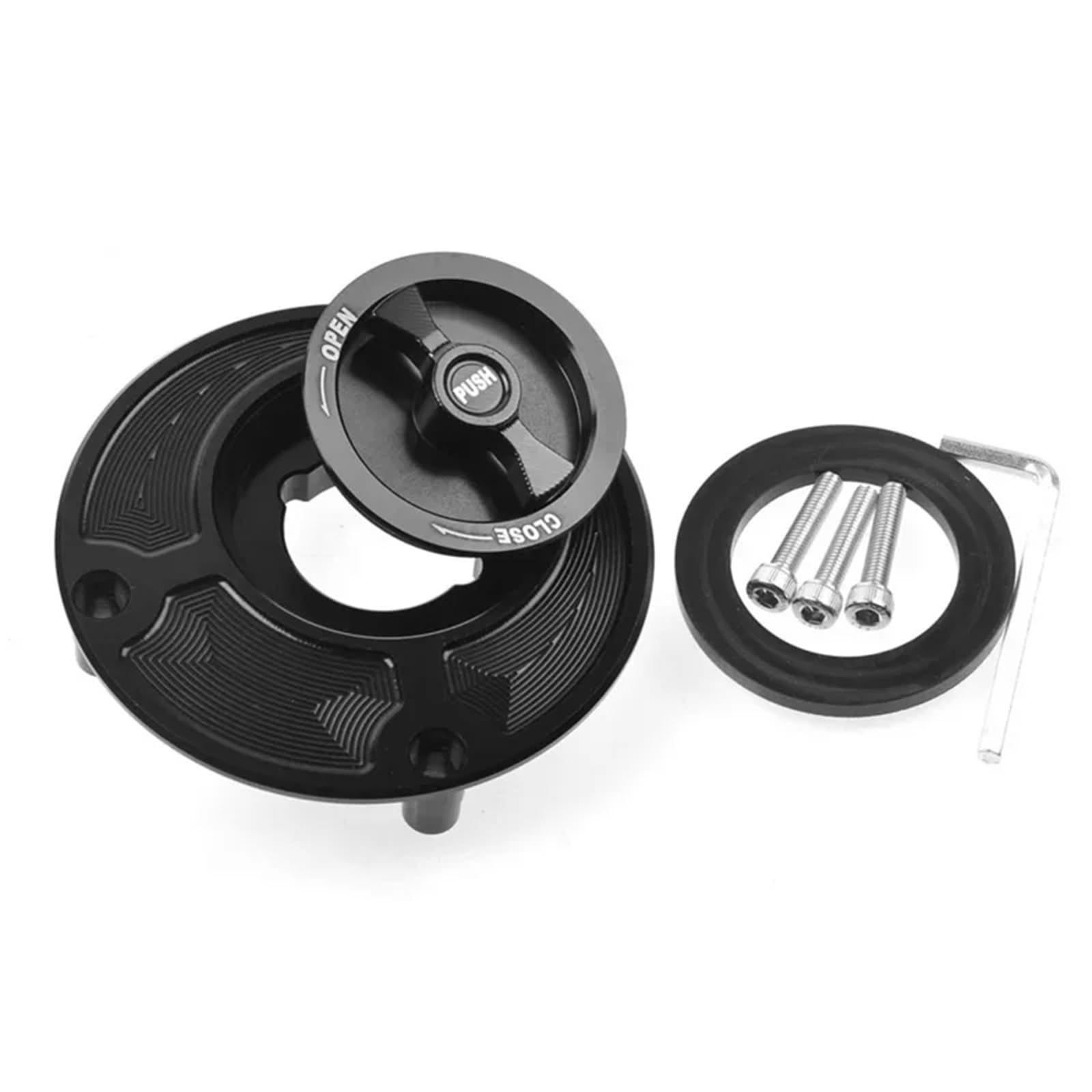 Tappi serbatoio carburante Copertura tappo serbatoio carburante CNC in alluminio, adatti a tutti gli anni, per Yamaha FZ6 FZ6R FZ1 R1 R6 R6S(Gray Red)