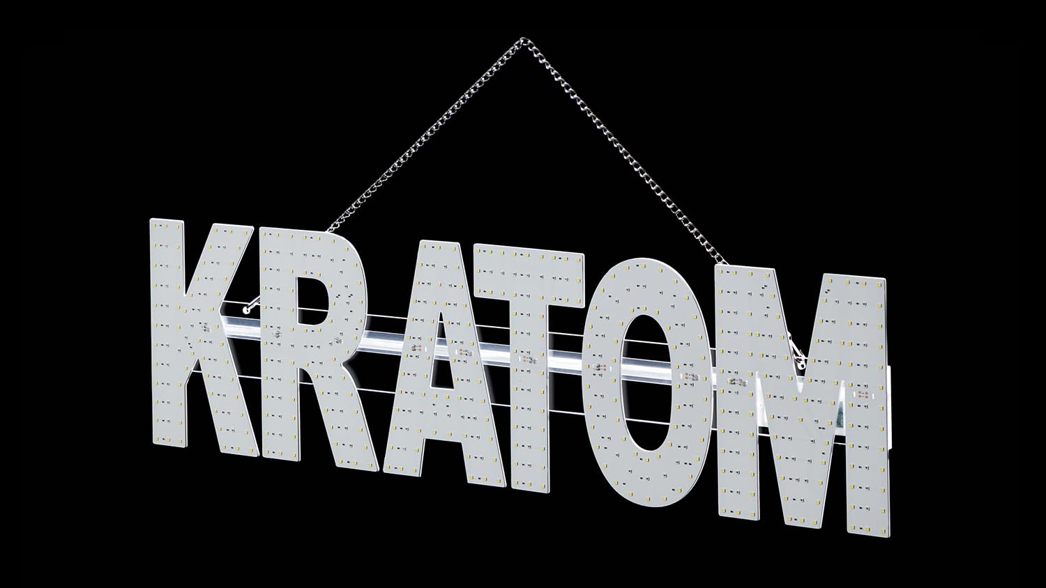 Letrero LED Kratom de 30 x 8 pulgadas, 380 LED superbrillantes, decoración de tienda de alta visibilidad para tiendas de humo y minoristas, ahorro de energía con accesorios para colgar