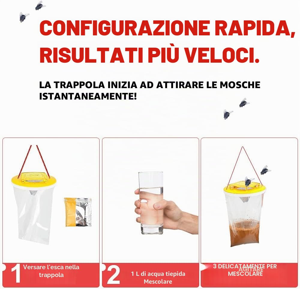 Trappola per mosche trappola per mosche usa e getta (8 confezioni)