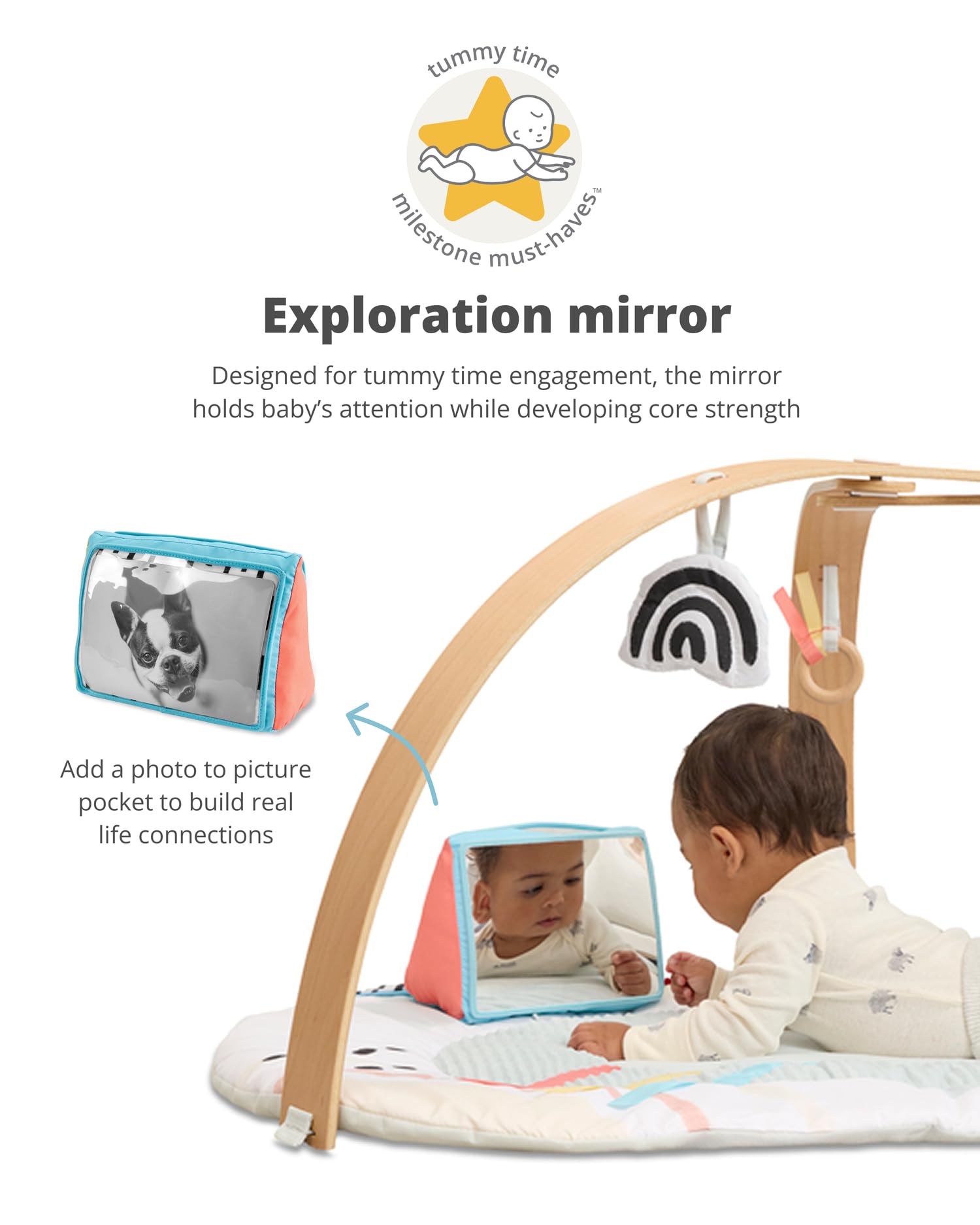 Skip Hop Baby Play Gym Montessori - Tappetino sensoriale per attività con Oltre 25 attività di Sviluppo, 4 Giocattoli e 5 schede Guida per i Genitori con