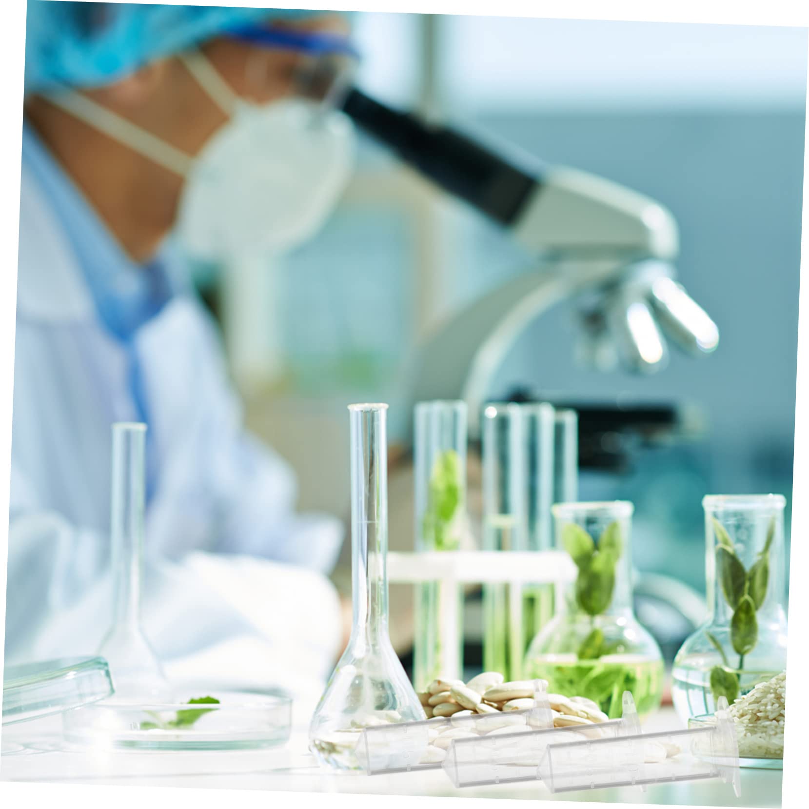Tubos de Centrífuga de Ciencia 500 Piezas Tubo de Ensayo de Centrífuga de Plástico con Tapa Tubos de Ensayo de Laboratorio Cortos para Almacenamiento de Muestras