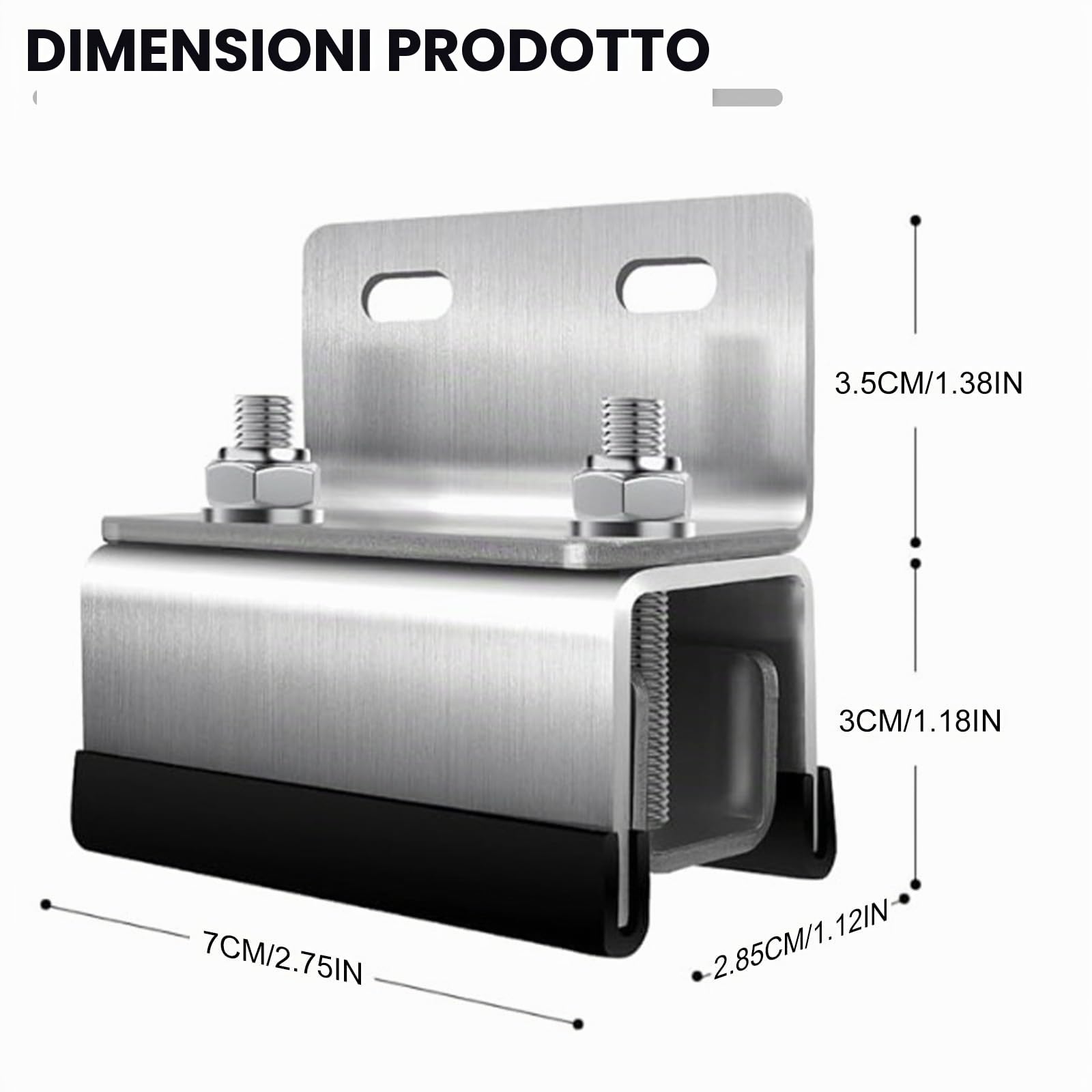 Kit di montaggio per tetto del furgone, 6 pezzi di supporti per tetto in acciaio inox 304 a testa di fungo per Ducato Jumper Boxer ProMaster Movano, soluzione fai-da-te per pannelli solari, terrazze