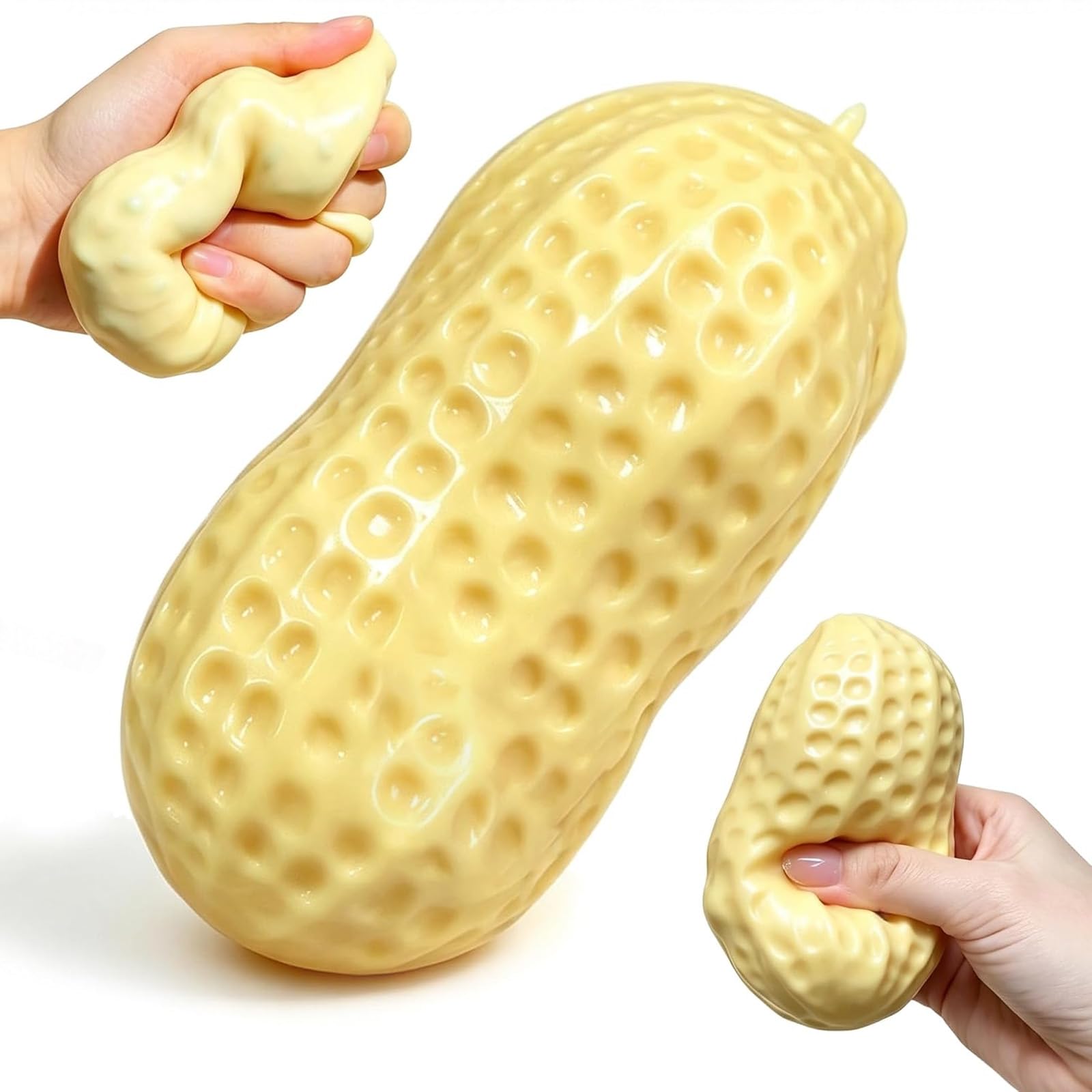 Crunchy Soap Squishy Asmr Stress Ball, Realistic Bar Soap Shape Bead-Filled Crunchy Squishy,Soaps Squeezer Stress Relief Toy,Fidget Toy for Office Desk Anxiety Relief (Peanut-A, one-size) — image 1