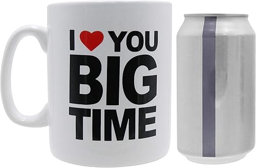 Miniatura 8 de Rockin Taza de café extragrande con texto en inglés "I Love You", taza gigante de 28 onzas para bebidas grandes con asa, regalo novedoso y alto para