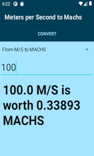 Meters/Second to Machs (SI Standard) Conversion Calculator
