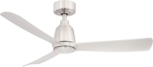 Fanimation FPD8547BN Kute 44 Ventilador de techo, níquel cepillado cepillado níquel,Grafito antiguo,Negro -,Latón satinado cepillado,Latón satinado