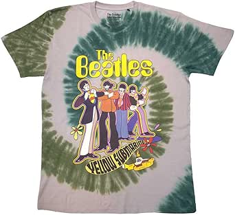 The Beatles Mesh Crop Top T Shirt Drop T Band Logo Nuovo