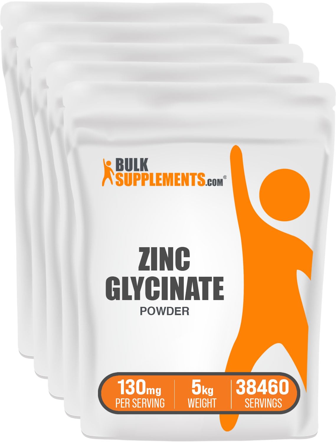 BulkSupplements.com Zinc Glycinate Powder - Zinc Supplement, Mineral Supplement for Immune Support - Gluten Free, 130mg per Serving, 250g (8.8 oz) (Pack of 1) — Amazon image 7