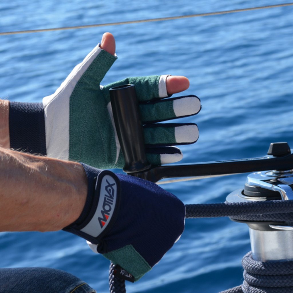 MOTIVEX Gants De Voile – Dos élasthanne, Tous Doigts Coupés, Fermeture Velcro, Plusieurs Tailles