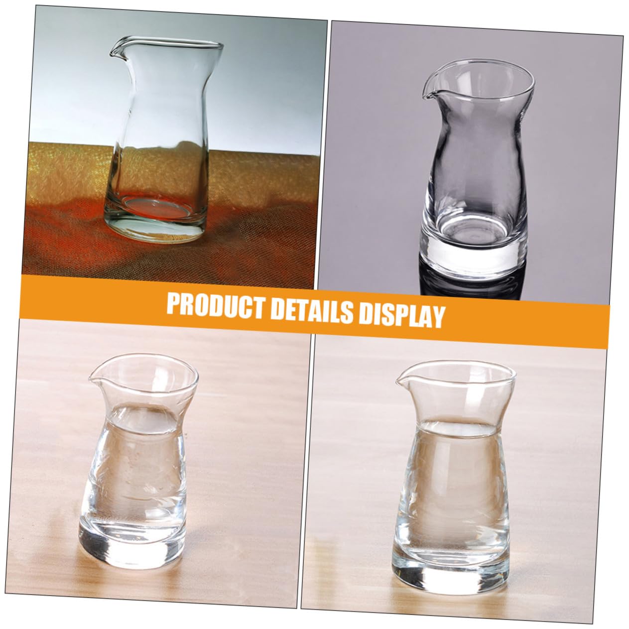 Ipetboom 6 Stück Glas Milchkännchen 80ml Elegantes Design Lebensmittelecht zur Aufbewahrung und Qualitätserhaltung für Zuhause und Catering