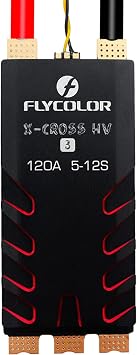 FLYCOLOR X-Cross HV3 120A ESC 5-12S BLHeli-32 Dshot Proshot 64MHz 32-Bit Speed Controller for Multi-Rotor Brushless RC FPV Racing Drone