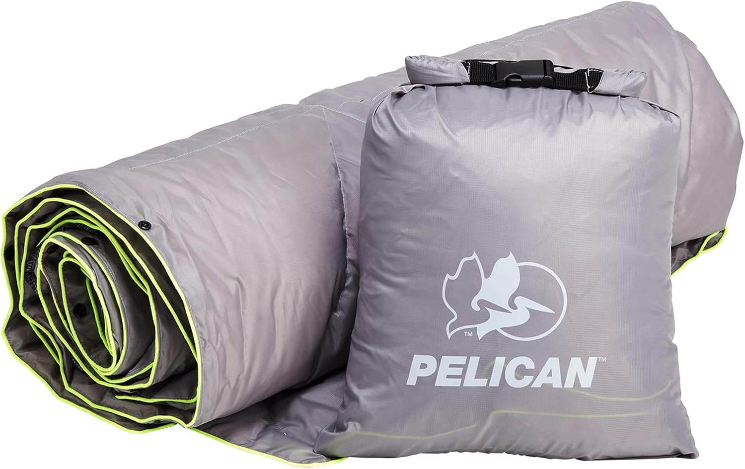 Pelican Outdoor Woobie Camping Accessories - Blanket - Poncho Liner w/Carry Bag - [Water Resistant] [600 Duck Down Fill] - Light, Soft, Warm Travel Blanket - Camping Gifts for Hiking, Picnic - Grey