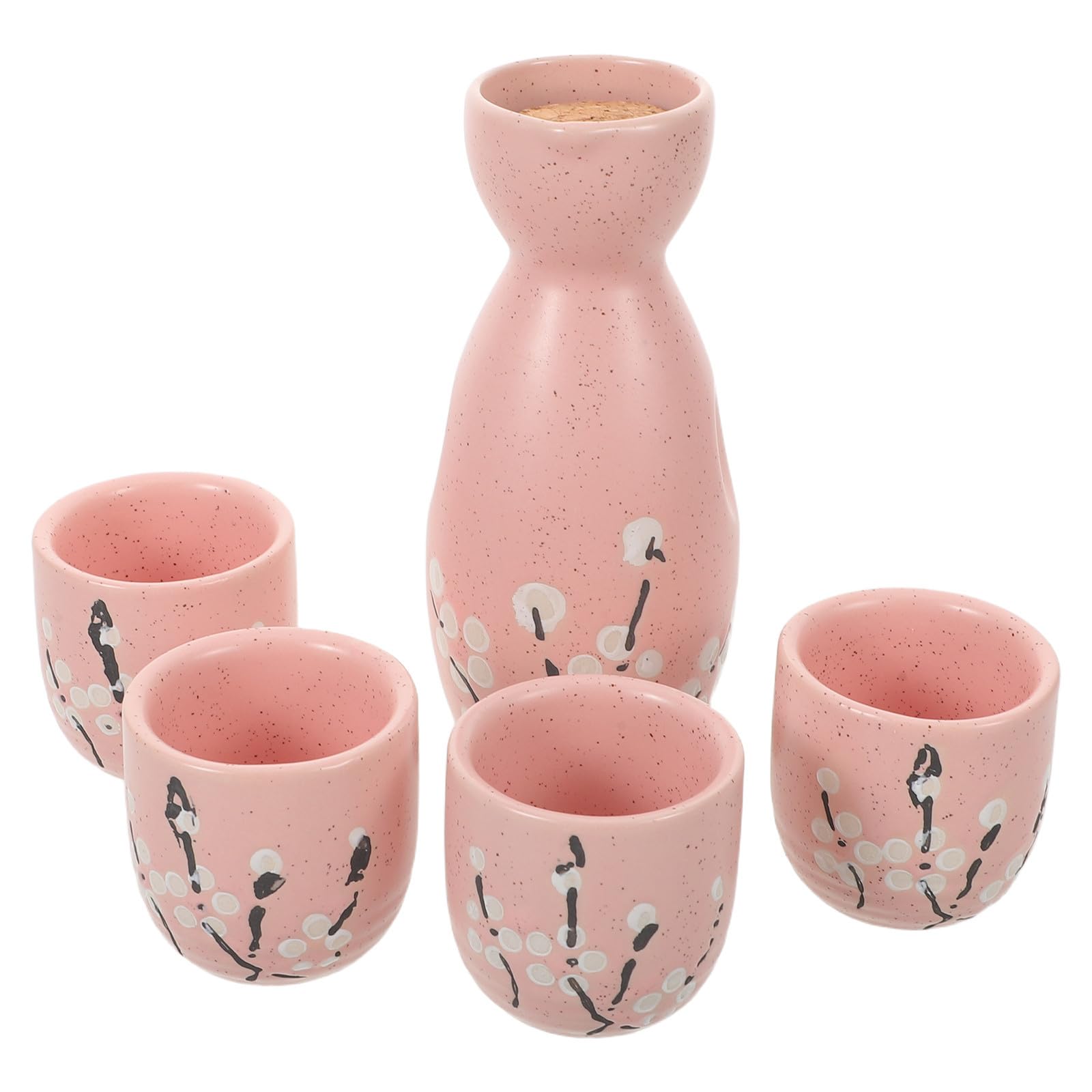Service à saké céramique avec bouteille tokkuri et tasses ochoko japonerie tradition