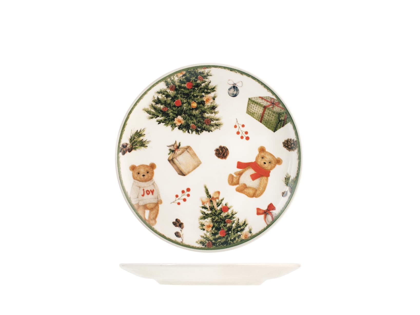 H&h servizio tavola natalizio 18 pezzi teddy bear