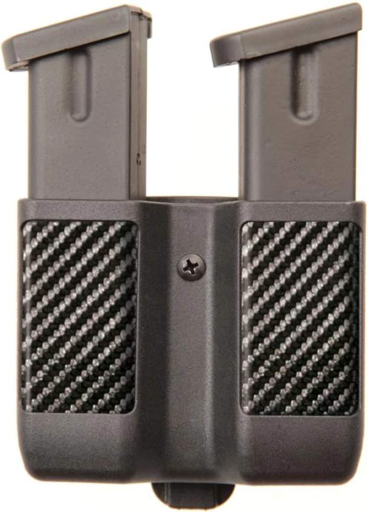 BLACKHAWK Double Stack Double Mag Case (9 mm, 10mm, .40 Cal, and .45 Cal), Carbon Fiber