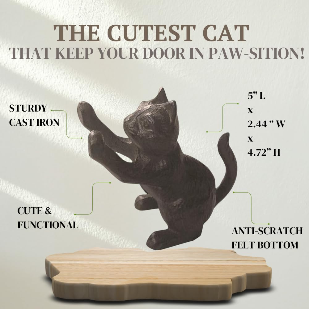 猫　ブックラック　マガジンラック　ブラックキャッツ　黒ネコ　　レトロ　ねこ Amazon.com: Comfy Hour Heavy Duty Black Cast Iron Cat Door Stopper
