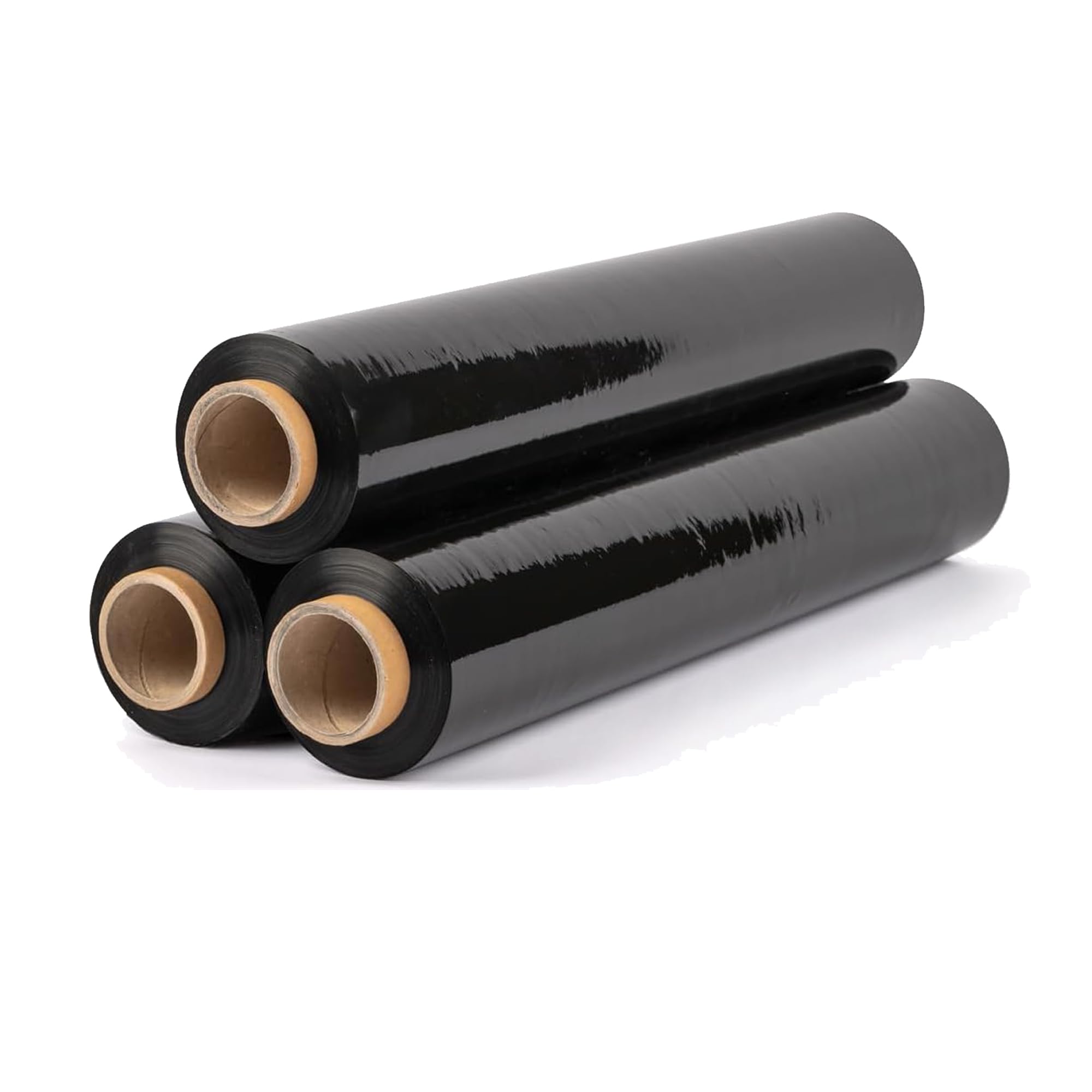 Film Embalaje de Envoltura Negro 1.4kg, 5 Rollo de 50 cm, 23 Micras de Espesor, Resistente y Versátil, Ideal para Hogar, Almacenes, Comercios y Transportes