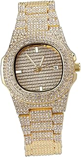 Relógios De Strass Para Mulheres Relógios De Luxo Para Homens Relógios De Luxo Para Homens Relógios De Luxo Para Homens Relógios De Diamante Para Mulheres Relógio De Quartzo Cinto