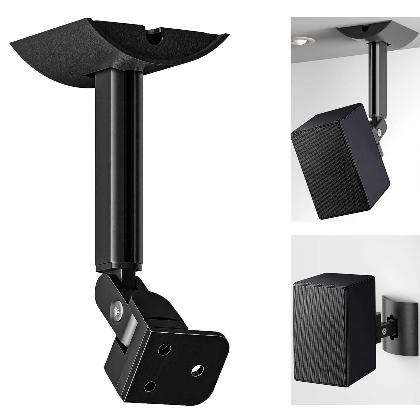 Supporto da parete e soffitto per altoparlanti Samsung Q950A/9500S/950T/990B/Q90R Echo Sound, inclinabile e girevole, regolabile, staffa di montaggio per altoparlante posteriore, nero (2 set)