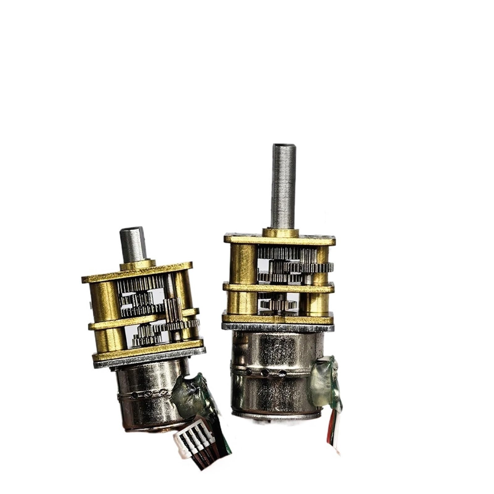 TQSKA 2pcs Micro 8mm 10mm Gear Stepper Motor 2-phase 4-wire Full Metal Gearbox Stepping Motor((A) 8mm Motor)