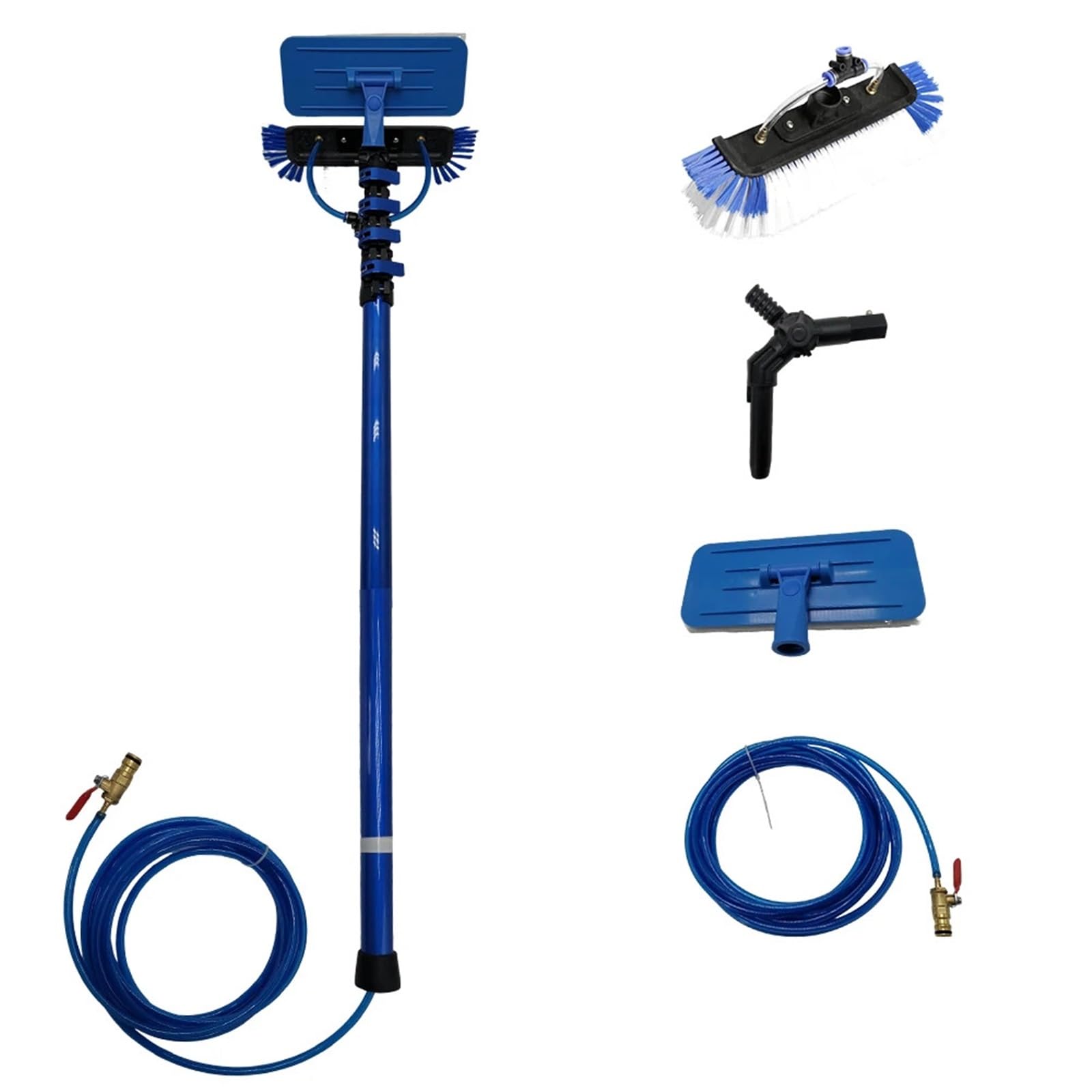 FGJsfhrDTU 12ft Water-Fed Carbon Fiber Brush Pole with Swivel Bearing