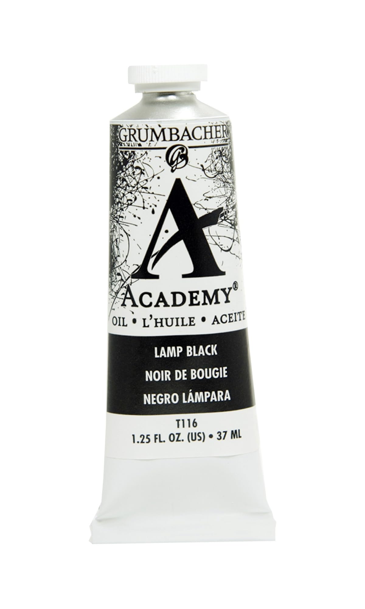 Academy Oil Paint, 37ml/1.25 Ounce, Lamp Black (T116)