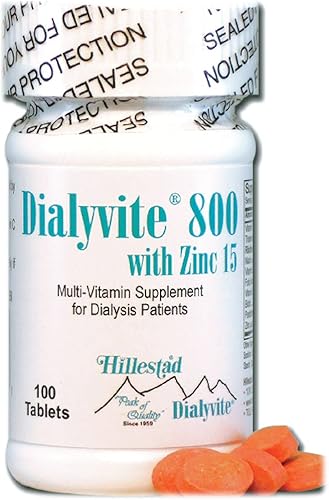 Dialyvite 800 con Zinc 15 mg. - 100 Tabs (Suplemento Renal)
