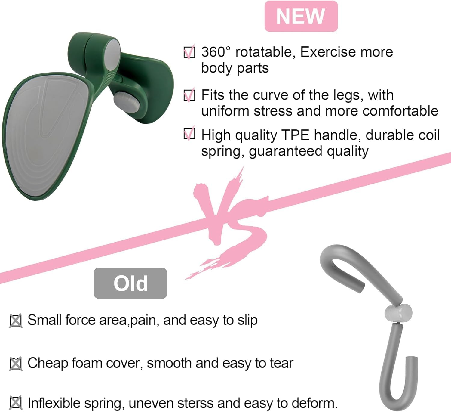 Thigh Master Exercise, Hip Trainer Exerciser, Non-Slip Hip & Inner Thigh Toner Exercise Equipment, Hip Trainer for Women or Men