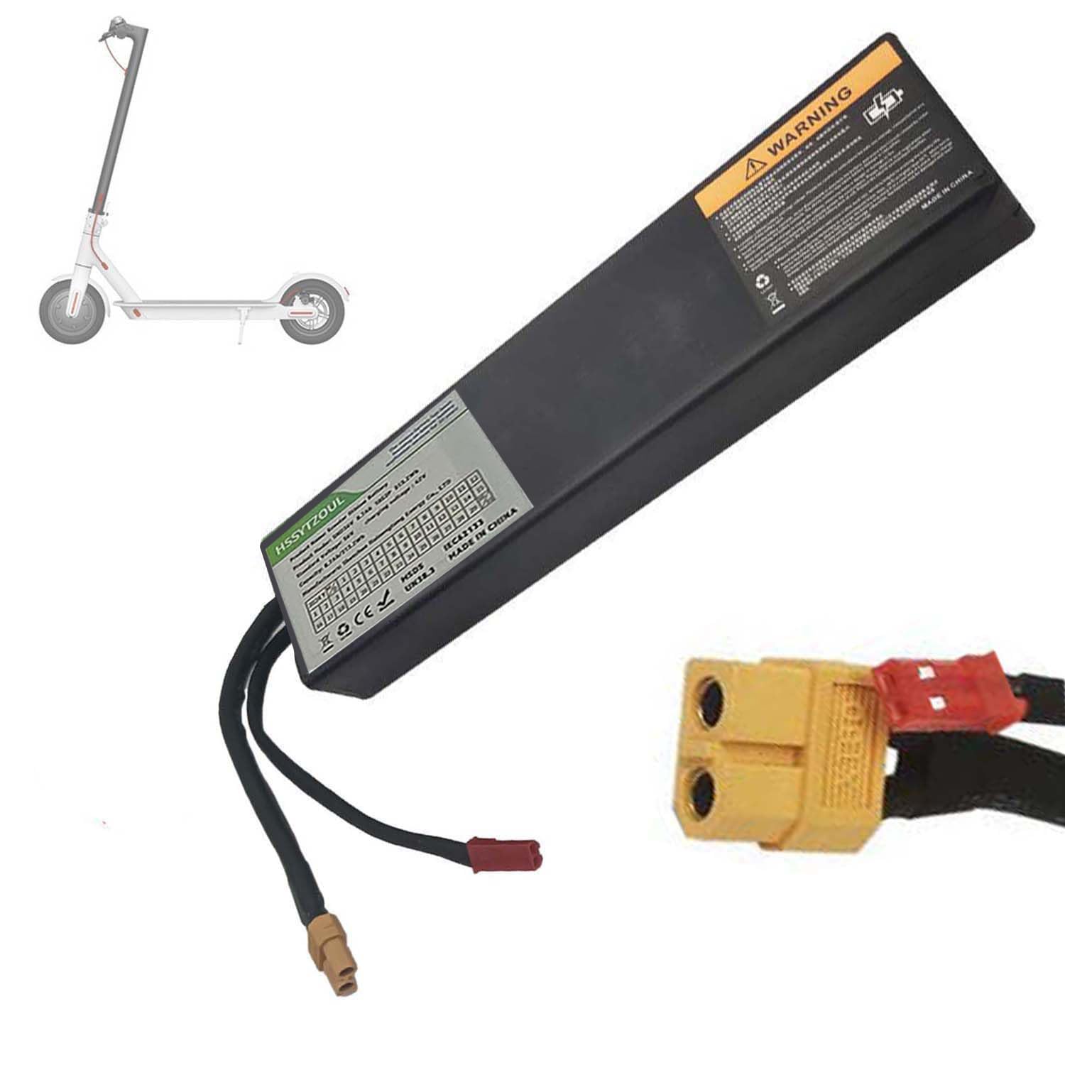 HSSYTZOUL Batería de Scooter eléctrico de 36 V 6AH / 7.5AH / 7.8AH / 8.7AH Batería de Scooter eléctrico Reemplazo de batería de Accesorio para Scooter Incorporado