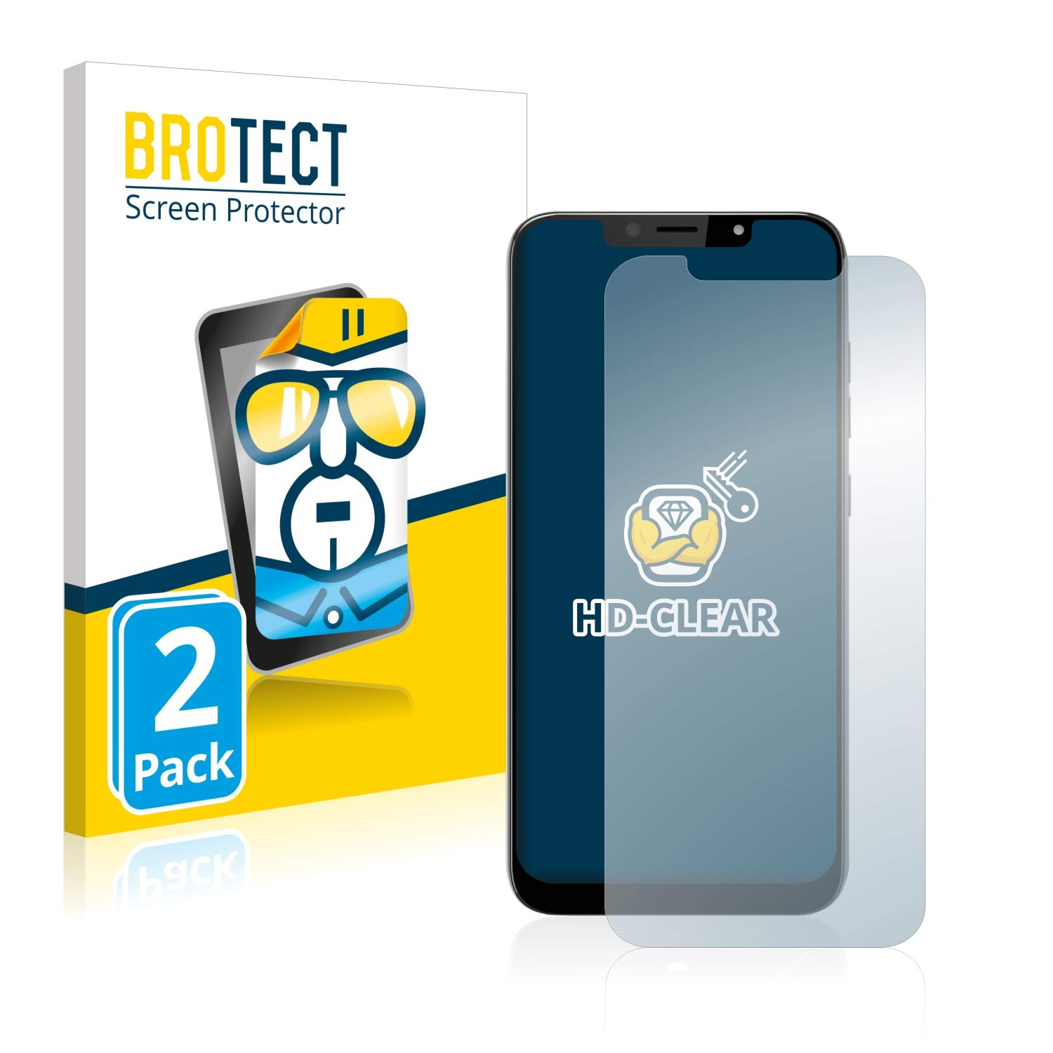 BROTECT Displayschutzfolie Für Gigaset GS195 | 2 Stück Ultra-Klar | Made In Germany | Kratzfest & Blasenfrei