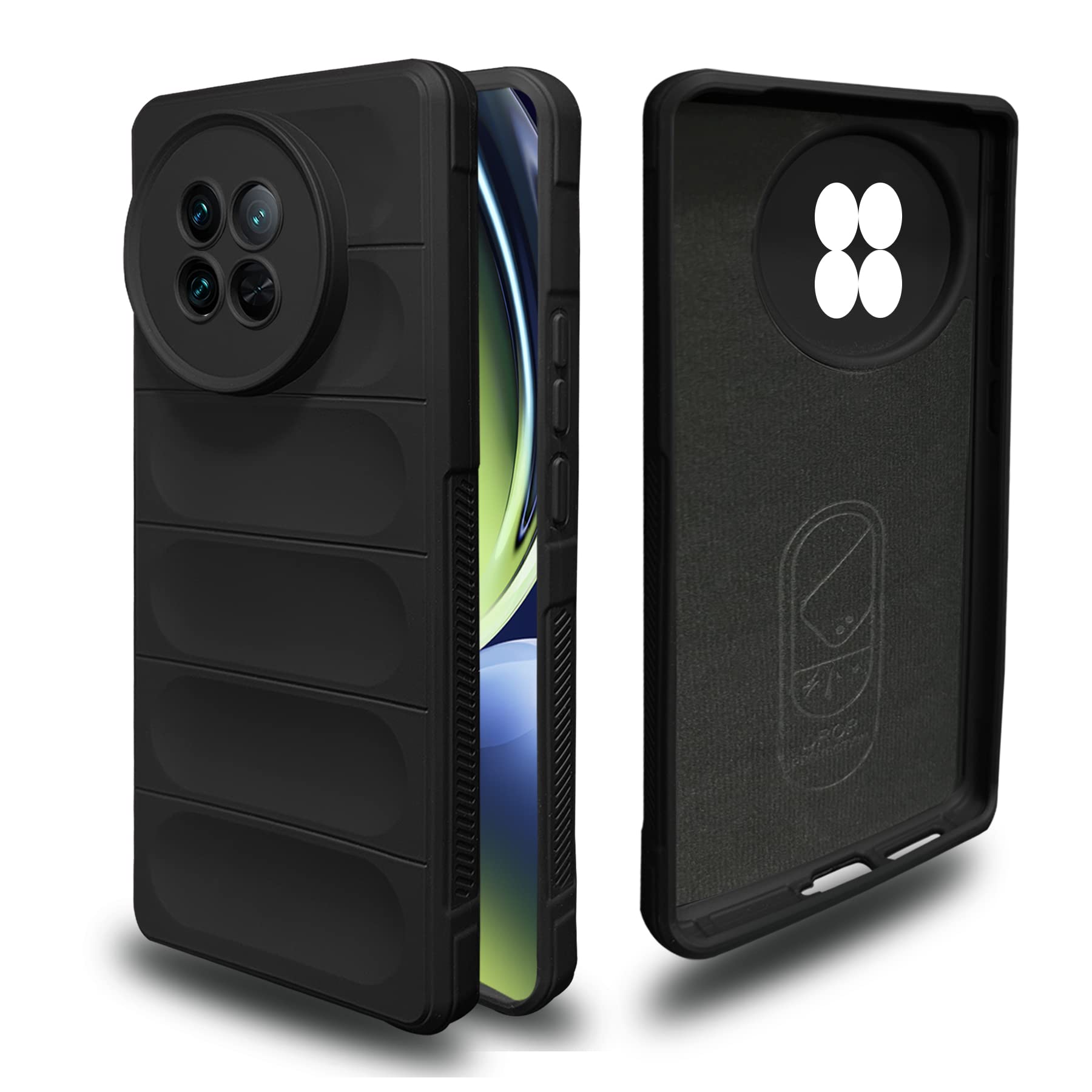 A rtistque Back Cover Case for Vivo X90 5G | with Inner Fabric | Stylish AirBag Case | Liquid Stripe Silicone | Camera Protection | Anti Slip Grip | Vivo X90 5G Back Cover - Black (B0C58GH352) Amazon Price History, Amazon Price Tracker