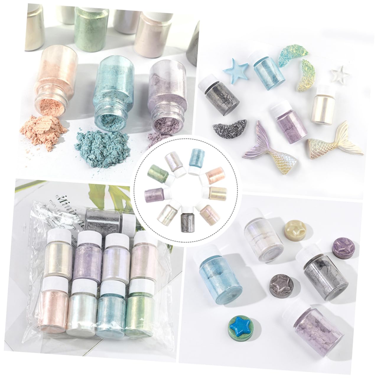 27piezas De Mica Set De Iridiscentes Para Manualidades Jabones y Cosméticos Pigmentos Para y
