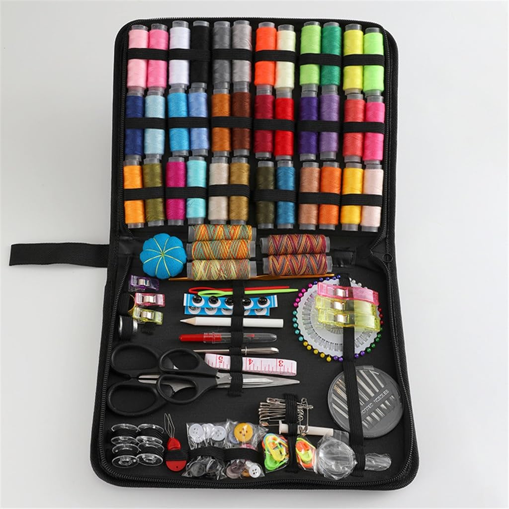 Kit de Costura de 41 Hilos, 206 Piezas, Bolsa de Tela Oxford, Bolsa de Almacenamiento portátil, Juego de Herramientas